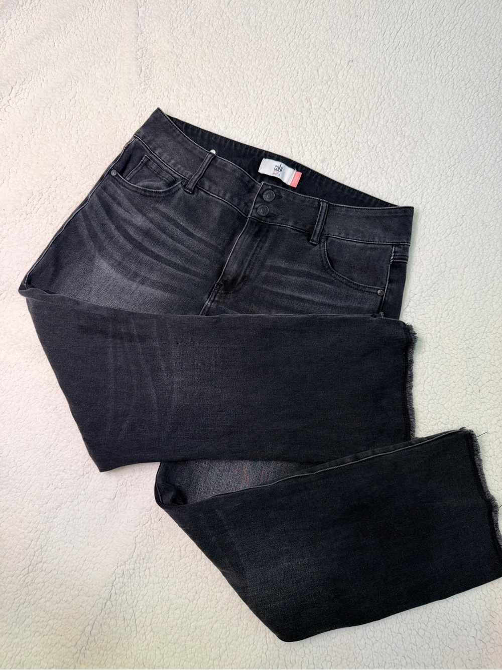 Cabi Jeans Hi Low Crop Jean Black